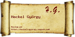 Heckel György névjegykártya