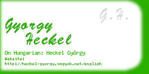 gyorgy heckel business card